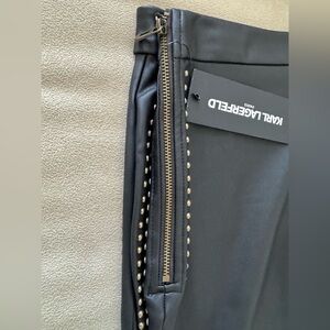 Karl Lagerfeld Black Trousers with Gold Accents